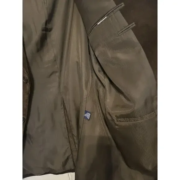Meeting Street Mens Sport Coat Size 42L Brown Corduroy Blazer Lined 100%‎ Cotton - Picture 5 of 15